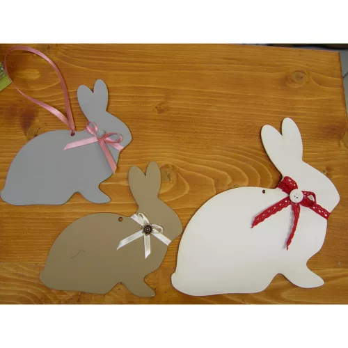 Natúr fa - Nyúl ülő lyukkal 10cm 5db/csomag