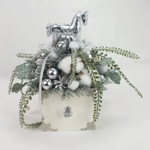 Csillámos ginkó levél pick zöldezüst - KIFUTÓ