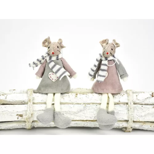 Lógólábú egér rózsaszín-szürke 2db/csomag