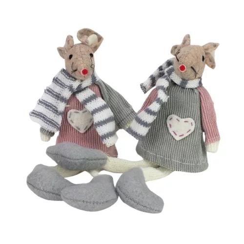 Lógólábú egér rózsaszín-szürke 2db/csomag