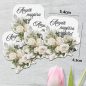   Nyomtatott dekorkarton - Anyák napjára .. virágos tábla - fehér 4db/csomag