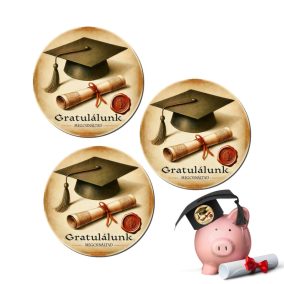 Nyomtatott dekorkarton - Gratulálunk 3db/csomag