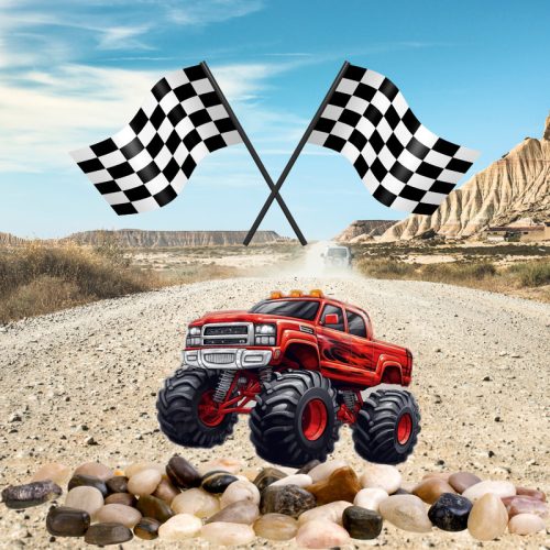 Nyomtatott dekorkarton - Monster truck 2db/csomag