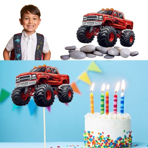 Nyomtatott dekorkarton - Monster truck 2db/csomag