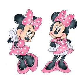   Nyomtatott dekorkarton - Minnie egérkék - 2 féle 4db/csomag