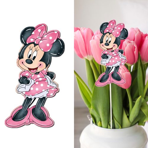 Nyomtatott dekorkarton - Minnie egérkék - 2 féle 4db/csomag