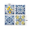 Nyomtatott dekorkarton - Mediterrán csempe minta 6x6cm 4db/csomag