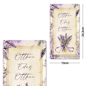   Nyomtatott fa tábla - Levendulás akasztós tábla 13x24,3cm