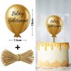 Nyomtatott dekorkarton - Boldog születésnapot lufi - arany 3db/csomag