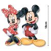 Nyomtatott dekorkarton - Mickey és Minnie - piros 18cm 2db/csomag