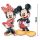 Nyomtatott dekorkarton - Mickey és Minnie - piros 18cm 2db/csomag