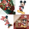 Nyomtatott dekorkarton - Mickey és Minnie - piros 18cm 2db/csomag