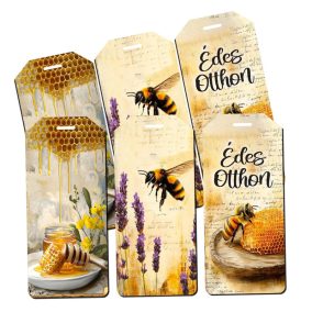 Nyomtatott dekorkarton - Méhecskés biléták 6db/csomag