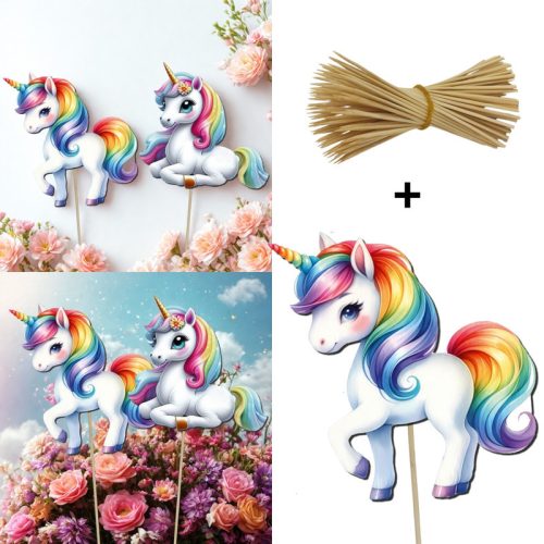 Nyomtatott dekorkarton - Unikornis szett 2db/csomag