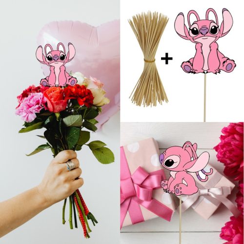 Nyomtatott dekorkarton - Angel figura (Stitch) 2db/csomag