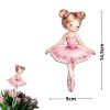 Nyomtatott dekorkarton - Balerina kislány 9x14,5cm