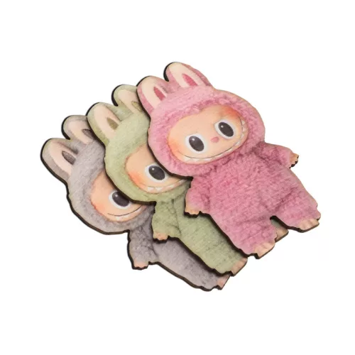 Nyomtatott dekorkarton - Labubu 8,2cm 3db/csomag