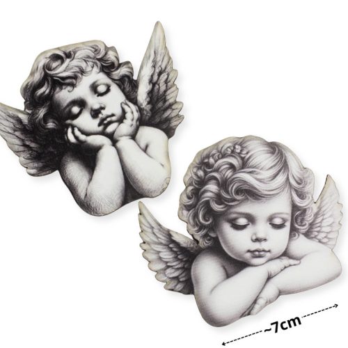 Nyomtatott dekorkarton - Angyalkák ~7cm 2db/csomag