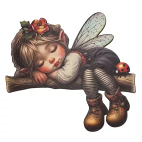 Nyomtatott dekorkarton - Alvó tündér 15x15,8cm