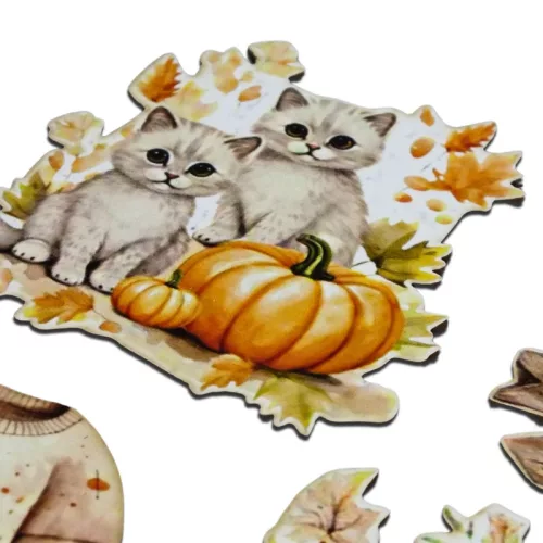 Nyomtatott dekorkarton - Rajzos útjelzős őszi dekor 3db/csomag