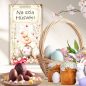 Nyomtatott fa tábla - Na szia Húsvét 13x24,3cm