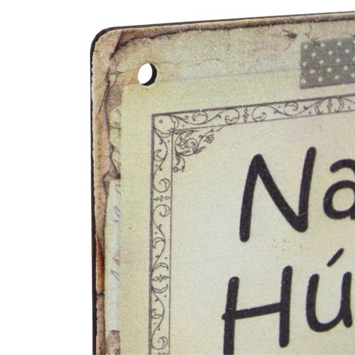 Nyomtatott fa tábla - Na szia Húsvét 13x24,3cm