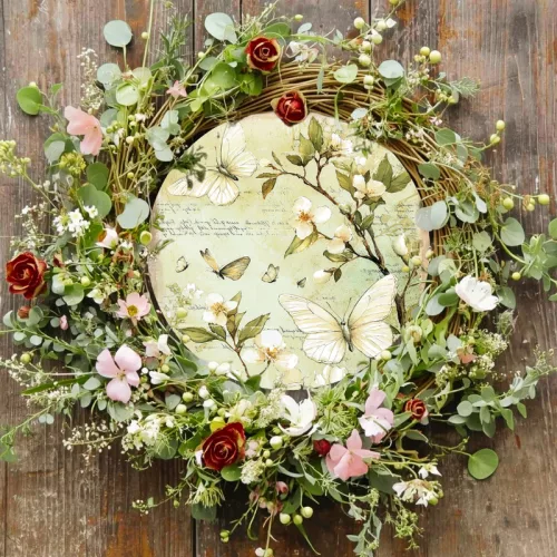 Nyomtatott dekorkarton - Tavaszi zöld téma OKOSÁR 11db/csomag