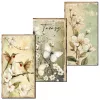 Nyomtatott dekorkarton - Tavaszi zöld téma táblák 3db/csomag
