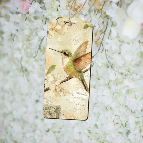 Nyomtatott dekorkarton - Tavaszi zöld téma biléták 6db/csomag