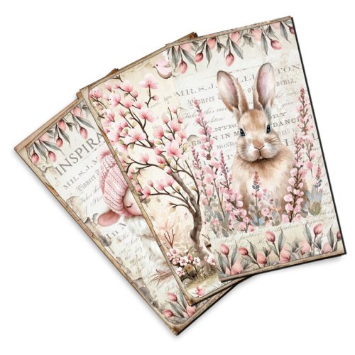 Nyomtatott dekorkarton - Húsvéti RSZ téma táblák 3db/csomag