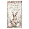 Nyomtatott fa tábla - Húsvéti RSZ téma 13x24,3cm