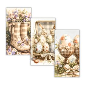   Nyomtatott dekorkarton -Húsvéti pasztell téma táblák 3db/csomag