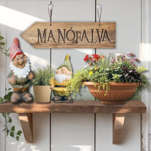 Nyomtatott fa nyíl - Manófalva 30cm