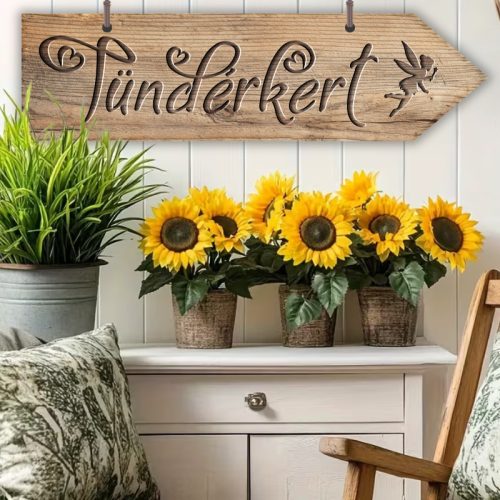 Nyomtatott fa nyíl - Tündérkert 30cm