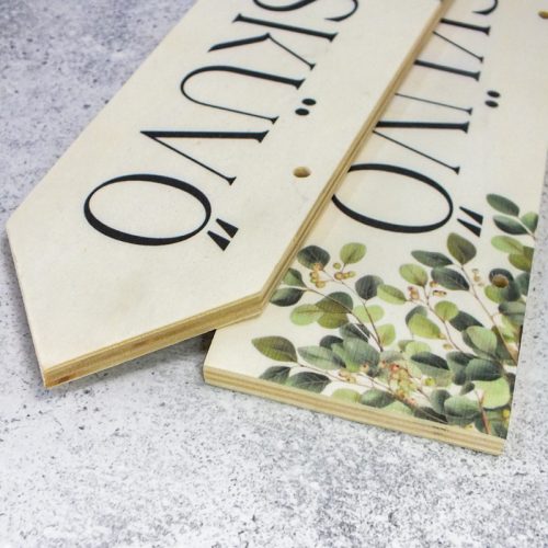 Nyomtatott fa nyíl jobb - Esküvő 30cm