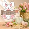 Nyomtatott dekorkarton - Hello húsvét nyúl