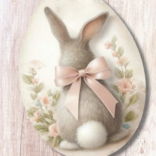 Nyomtatott dekorkarton - Nyuszis tojások 6cm 3db/csomag