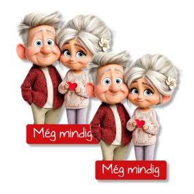 Nyomtatott dekorkarton - Szenior szerelmes pár 2db/csomag