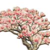 Nyomtatott dekorkarton - Virágzó magnólia fa 13cm