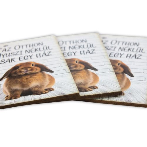Nyomtatott dekorkarton - Az otthon nyuszi nélkül 3db/csomag