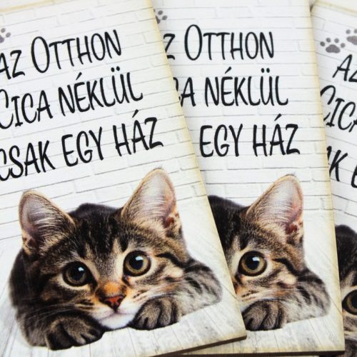 Nyomtatott dekorkarton - Az otthon cica nélkül 3db/csomag