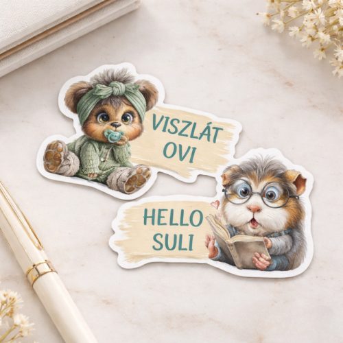 Nyomtatott dekorkarton - Viszlát ovi... 2db/csomag