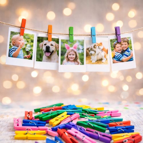  Színes facsipesz 3cm 50db/csomag