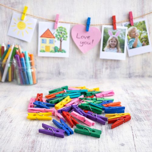  Színes facsipesz 3,5cm 50db/csomag