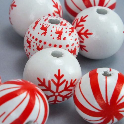 Skandináv karácsonyi fagolyó 25mm 10db/csomag