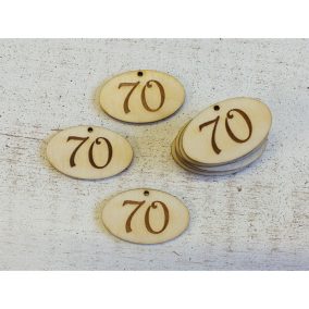   Natúr fa - Évfordulós gravírozott ovál táblák 10db/csomag