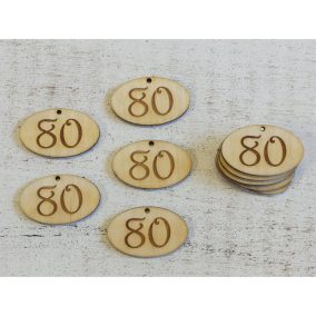   Natúr fa - Évfordulós gravírozott ovál táblák 10db/csomag