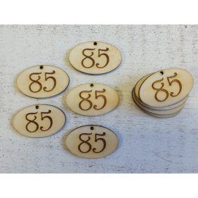   Natúr fa - Évfordulós gravírozott ovál táblák 10db/csomag