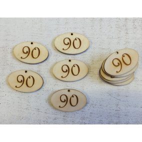   Natúr fa - Évfordulós gravírozott ovál táblák 10db/csomag