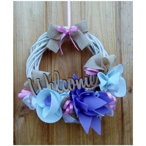 Natúr fa - "Welcome" felirat 15cm 2db/csomag